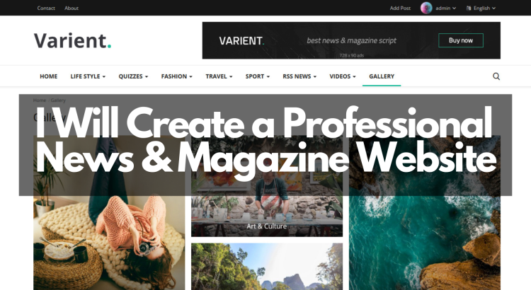 I Will Create a Professional News & Magazine Website