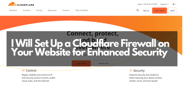 I Will Set Up a Cloudflare Firewall on Your Website for Enhanced Security